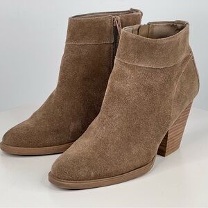 Steve Madden Faander Booties Brown Suede Ankle Boots Western Cowgirl Boho Indie